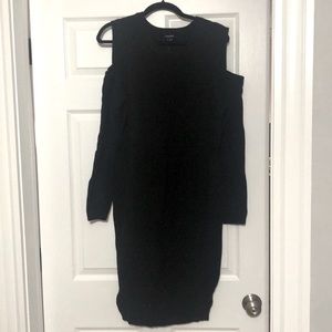Black sweater dress with cutout shoulders | Torrid Size 2